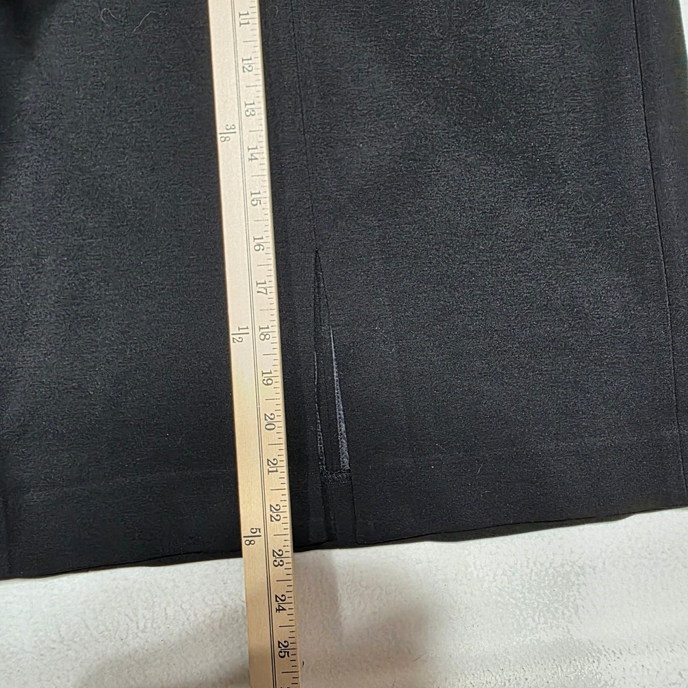 MM.LaFleur Noho Skirt Women 4 Black Viscose Textured Front Vent Pencil - Picture 8 of 9